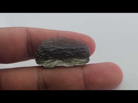 Natural Moldavite 19.15 Carats Oval Rough Shape