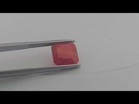 for sale Natural Agate Aqeeq Stone 4.02 Carats Asscher Cut Shape ( 10 mm )