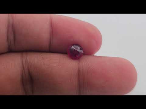 Natural Ruby Round Cut 1.21 Carat from Mozambique Deep Red Color