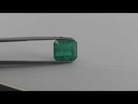 Natural Zambian Emerald Stone 7.85 Carats Emerald Cut ( 11.55x10.28x7.86 mm )