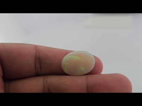 Natural Australian Opal Stone 6.96 Carats Oval Cabochon Shape (18X14 mm)