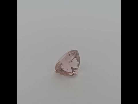 Natural Peach Morganite Stone 4.45 Carats Cushion Cut (11x9  mm)