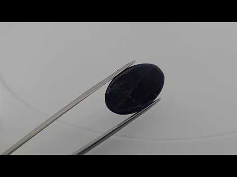 Natural Sodalite Stone 15.28 Carats Oval Cabochon Shape ( 24x15.5 mm )