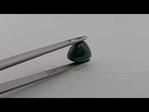Natural Malachite Stone 4.87 Carats Trilliant Cabochon Shape ( 10 mm )