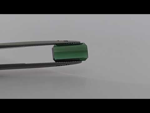 Natural Green Tourmaline Gemstone in Emerald Cut 3.44 Carats