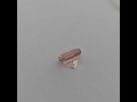 Natural Peach Morganite Stone 3.14 Carats Round Cut (9 mm)