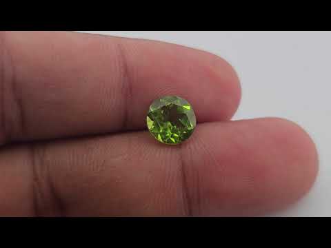 Natural Peridot Stone 2.05 Carats Round Cut Shape ( 8 mm )