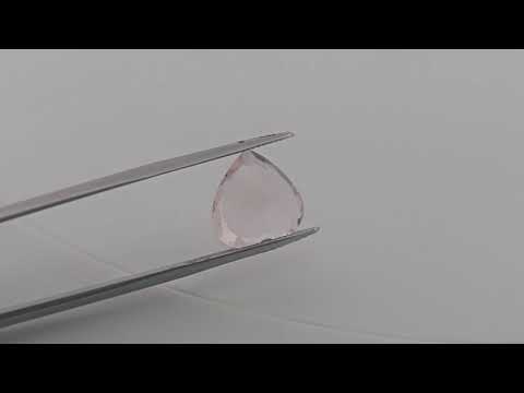 Natural Pink Morganite Stone 6.4 Heart Pear Cut (12.5 mm)