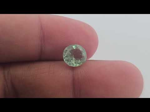 Natural Green Tourmaline Gemstone in Oval Cut with 1.87 Carats