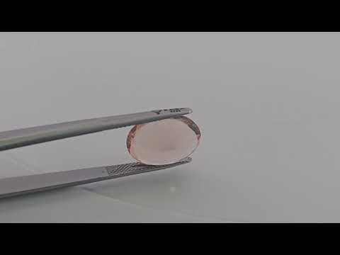 Natural Peach Morganite Stone 7.53 Carats Oval Cut (16x12 mm)