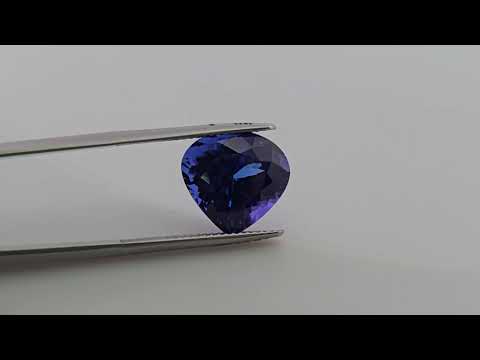 Natural Tanzanite Stone in Heart Shape 8.80 Carats with 12 by 13 MM for Sale