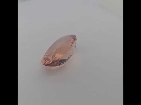 Natural Peach Morganite Stone 26.86 Carats Oval Cut ( 24.3x14.8 mm )
