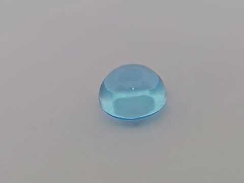 online Natural Swiss Blue Topaz Stone 11.13 Carats Round Cabochon Shape  ( 12 mm )