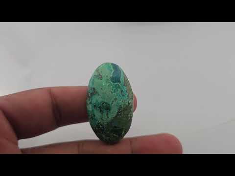 Natural Chrysocolla 31.98 Carats Oval Cabochon Shape ( 38x21 mm )