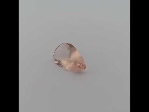 Natural Peach Morganite Stone 4.27 Carats Pear Cut (15x10 mm) 