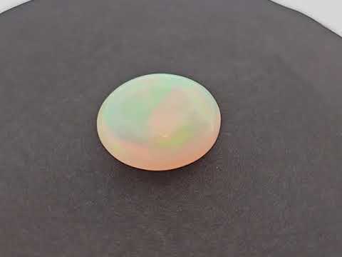 sale Natural White Ethiopian Opal  Stone 20.48 Carats Round Cabochon Shape  ( 18.5 mm )