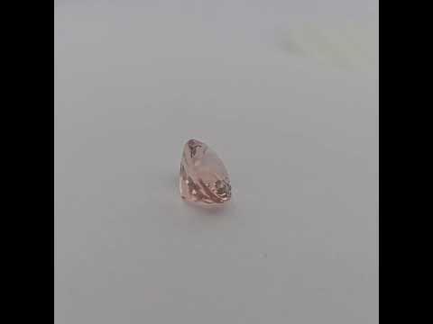 Natural Peach Morganite Stone 2.88 Carats Oval Cut ( 8x9 mm) 