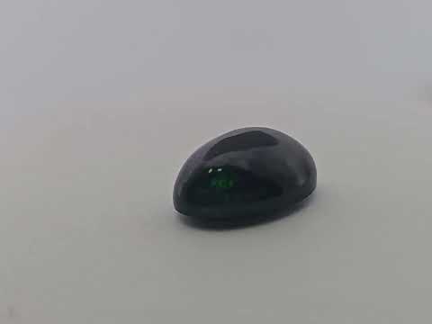 for sell Natural Black Ethiopian Opal  Stone 6.32 Carats Oval Cabochon Shape  ( 16.5x12 mm ) 