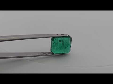 Natural Zambian Emerald Stone 13.89  Carats Emerald Cut 14.5x13.5 mm