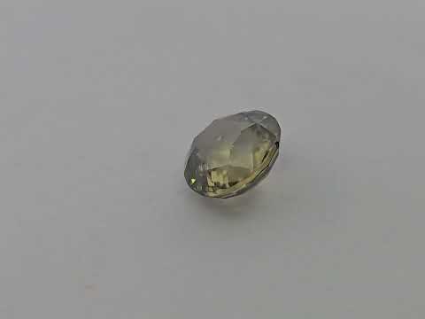 Natural Yellowish Green Zircon Stone 3.25 Carats Round Shape  ( 8 mm )