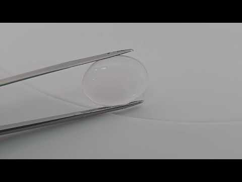 Natural White Quartz Stone 12.8 Carats Oval Cabochon Shape ( 20x15 mm )