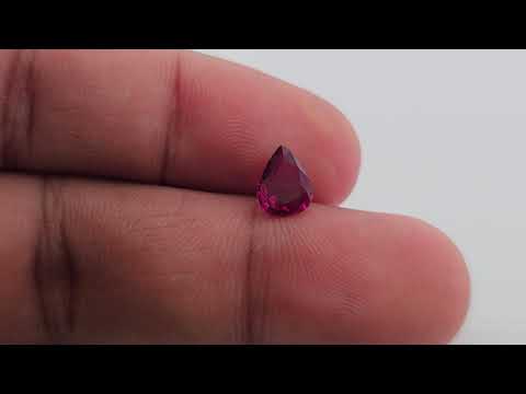 Natural Ruby Pear Shape in 0.97 Carats From Mozambique