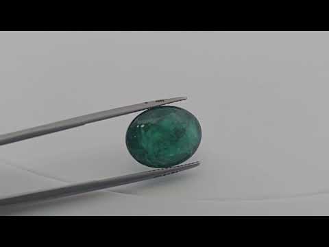 Natural Zambian Emerald Stone 11.50 Carats Oval Cabocon Cut ( 16.2x14.4 mm )