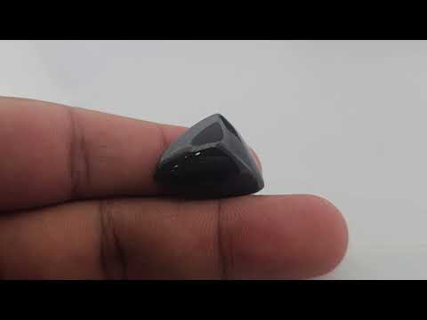 Natural Obsidian  Stone 17.8 Carats Trilliant Shape  ( 17 mm )
