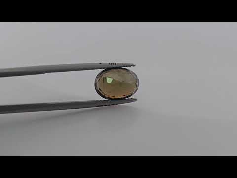African Natural Green Tourmaline Stone Oval Shape in 3.52 Carats