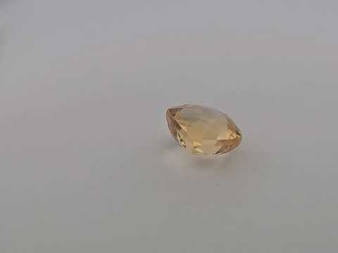 Natural Citrine Stone 9.88 Carats Cushion Cut( 13 mm) 