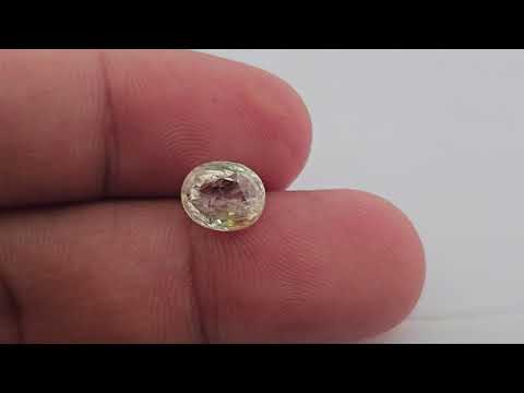 Buy Natural Yellow Sapphire Gemstone 2.51 Carats Oval Cut Shape 8.5x7 mm
