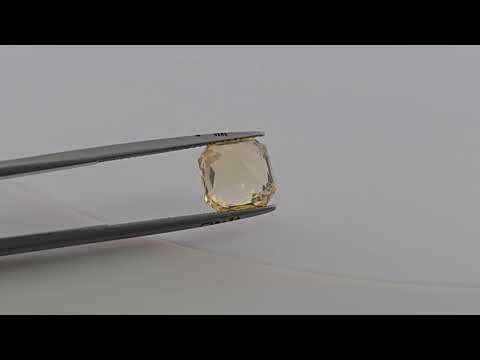 Natural Yellow Sapphire Gemstone 5.61 Carats Emerald Cut Shape 8.8x9.1 mm