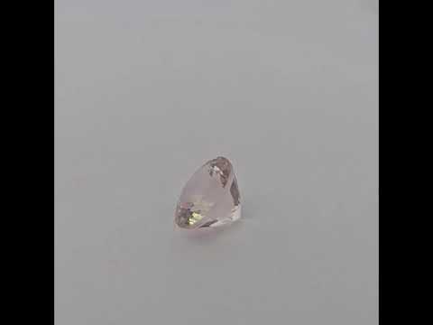 loose Natural Peach Morganite Stone 2.64 Carats Round Cut (9 mm)