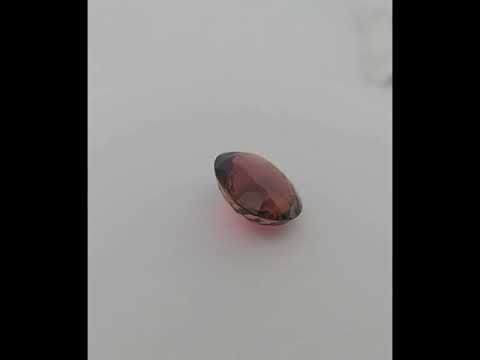 Natural Orange Tourmaline Stone 15.49 Carats Oval Shape (17.08 x 14.57 x 8.57 mm)