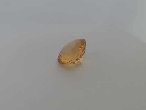 Natural Citrine Stone 9.03 Carats Round Cut (14 mm)