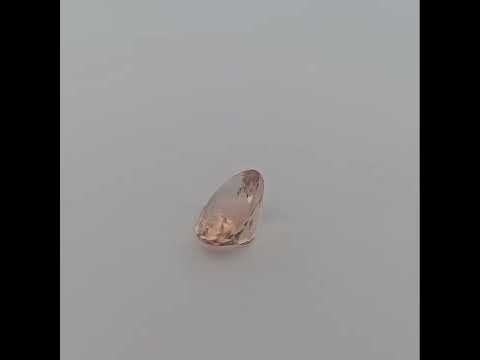 Natural Peach Morganite Stone 3.42 Carats Oval Cut (11x9 mm)