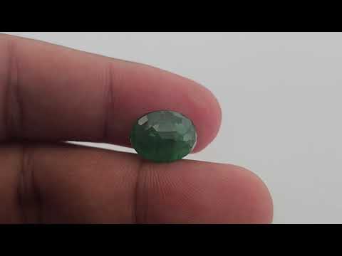 Natural Zambian Emerald Stone 4.45 Carats Oval Cut (12.5x9.5 mm)