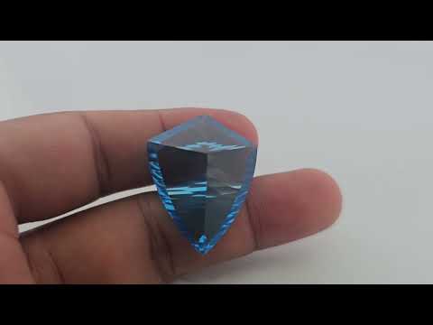 Natural Swiss Blue Topaz in Fancy Cut having 47 Carats Weight for Sale