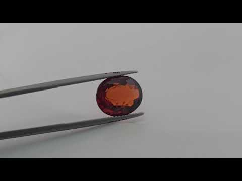 Natural Hessonite Garnet  Stone 6.04 Carats Oval Shape  ( 12.5x11 mm )