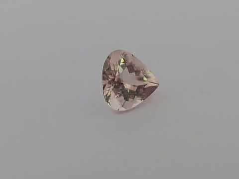 Natural Peach Morganite Stone 2.65  Carats Heart Cut (10 mm)