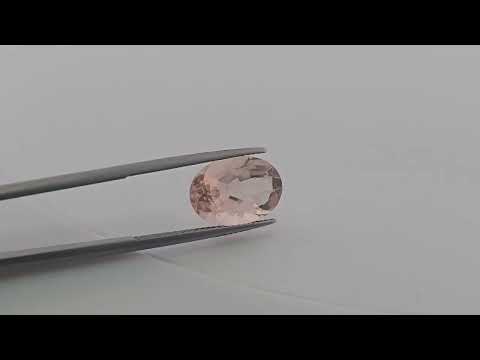 Natural Peach Morganite Stone 7.51 Carats Oval Cut (14x11 mm)