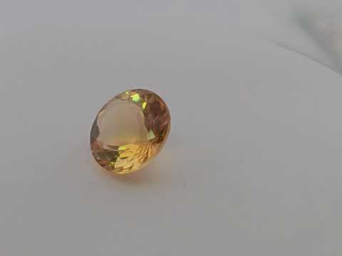Natural Citrine Stone 9.23 Carats Round Cut (14 mm)