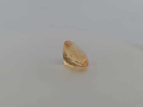 Natural Citrine Stone 9.76 Carats Round Cut (14 mm) 