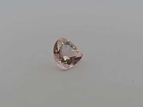 Natural Peach Morganite Stone 2.75 Carats Heart Cut (10 mm )