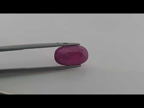 Natural Red Ruby Oval Cut 4.19 Carats, Afghan Origin - IDL Certified