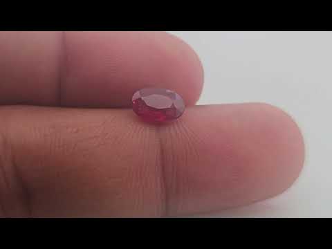 Charming 1.14 Carat Oval Red Natural Ruby Raza Cert From Mozambique Origin