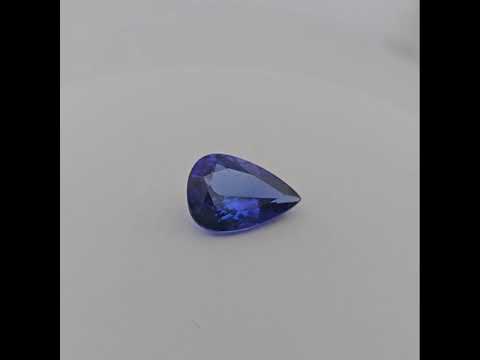 loose Natural Blue Tanzanite Stone 6.3 Carats Pear Cut (15.7 x 10.5 mm)