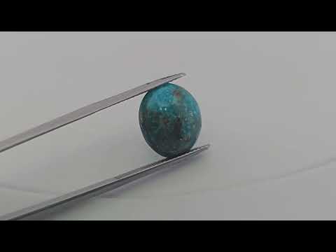 Natural Turquoise (Feroza) Stone 10.25 Carats Oval Cabochon Shape ( 14.5x13 mm )