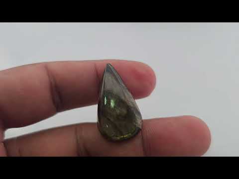 Natural Labradorite 18.41 Carats Pear Cabochon Shape ( 28x15 mm )