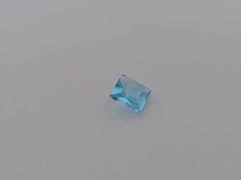 Natural Swiss Blue Topaz Stone 1.10 Carats Princess Shape  ( 6 mm )]